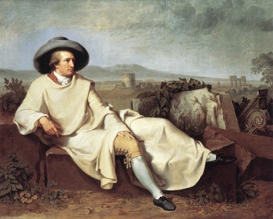캄파냐의 괴테. 티슈바인 작.(1786-1787) 독일 프랑크푸르트, 슈테델 미술관.