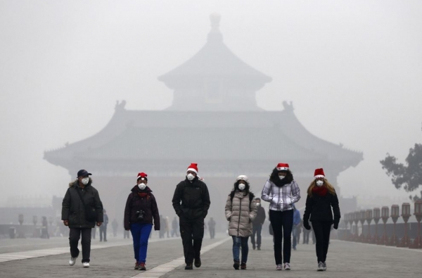 중국 베이징(北京)에 올 겨울 들어 사흘연속 최악의 스모그가 발생했다. 사진=바이두