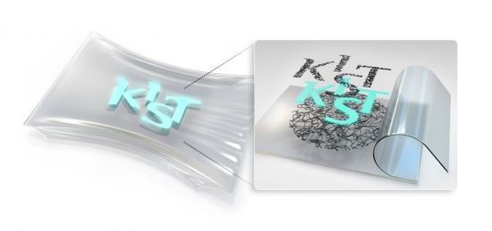 KIST는 나노와이어 네트워크를 기반으로 신축성까지 갖춘 투명전극을 개발했다.  사진제공=KIST