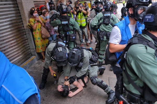 이번 홍콩 시위에서 180명의 시위자가 체포됐다. 사진제공=홍콩 스튜디오 Incendo. 