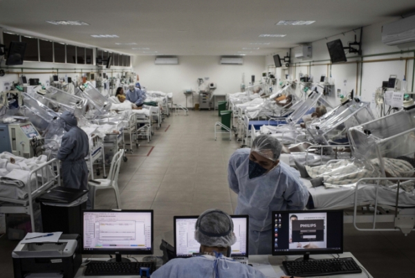 코로나19 환자 가득찬 브라질 병원 집중치료실. 사진=EPA/연합뉴스