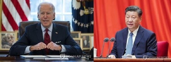 조 바이든 미국 대통령과 시진핑 중국 국가주석이 지난 10일(현지시간) 첫 정상통화를 했다. 사진=연합뉴스