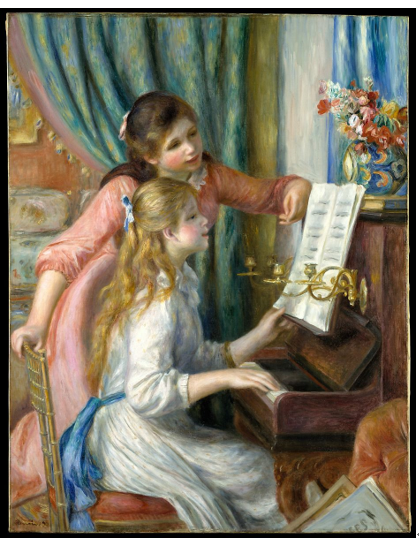 ‘피아노 치는 소녀들’ 르누아르 (1892). 출처=파리 오르세 미술관 홈페이지 캡처