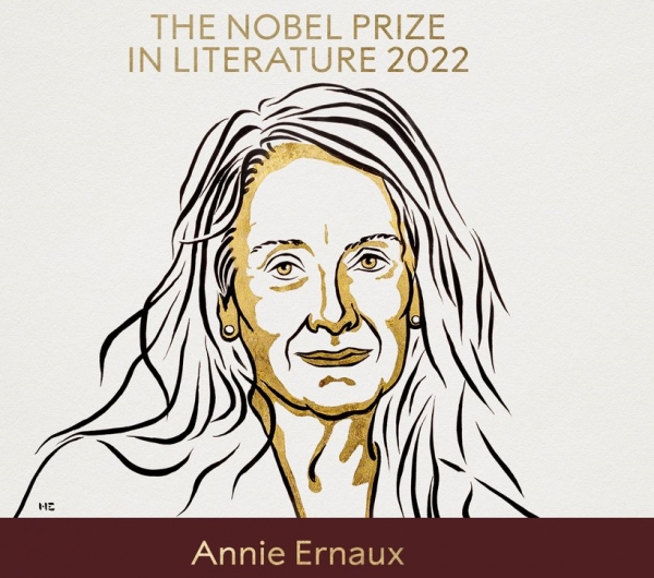 스웨덴 한림원은 6일(현지시간) 에르노를 2022년 노벨 문학상 수상자로 선정했다고 발표했다.