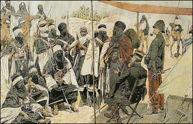프랑스의 침입을 받은 토착민들.