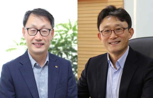 구현모 KT 대표이사 사장 내정자(왼쪽)와 박윤영 기업사업부문 사장. 사진제공=KT