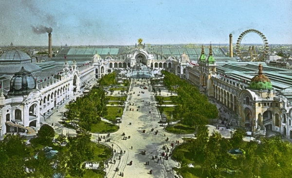 1900년 파리에서 열린 세계만국박람회 전경. 새로운 20세기 출발의 상징이기도 하다. 사진출처=샌프란시스코 박물관 홈페이지 캡쳐.