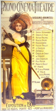 1900년 파리 엑스포의 사운드 온 필름 선전용 포스터. 사진=위키피디아.