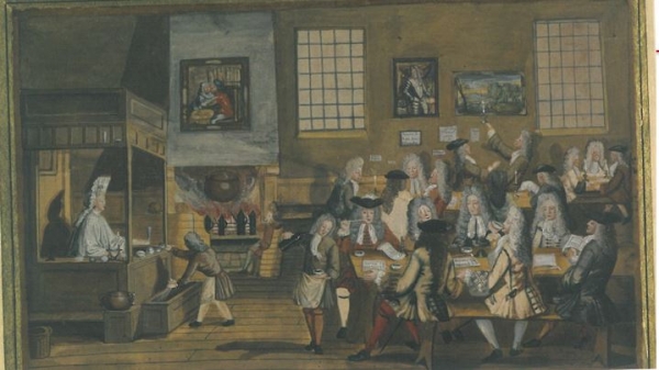 1700년대 영국 런던의 커피하우스 모습. 사진= 구글