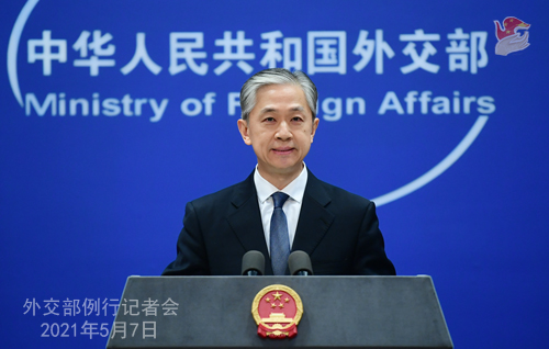 왕원빈(汪文斌) 중국 외교부 대변인은 로켓 잔해로 인한 피해 가능성을 일축했다./사진출처=중국 외교부 홈페이지