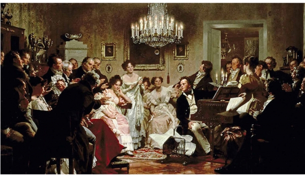 18세기부터 번진 살롱 문화는 음악의 대중화를 이끈 산실이었다. 출처=허더스필드 대학 홈페이지 캡처