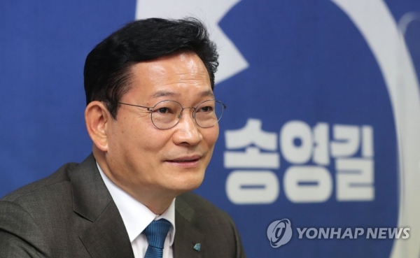 송영길 더불어민주당 대표는 6일 화천대유 관련 SK그룹 배후설을 제기했다. 사진=연합뉴스