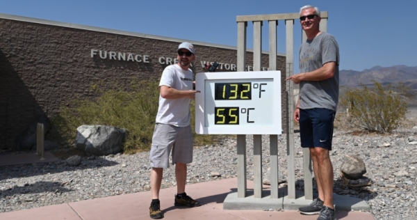전 세계에서 기후 변화에 따른 이상 기후가 보고된 지난해 여름 캘리포니아주 데스밸리가 55℃까지 올라갔다. 사진=AFP/연합
