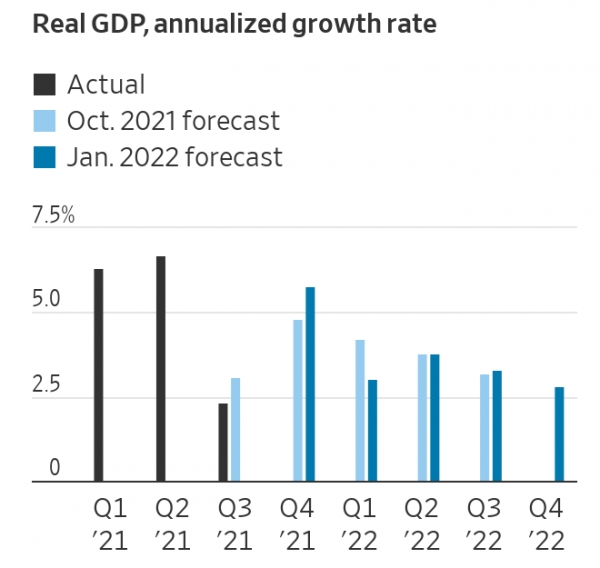 실질 GDP 연간 성장률[자료=월스트리트저널]