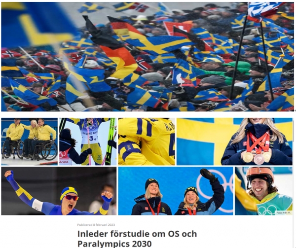 스웨덴 올림픽위원회(SOK) 홍보동영상 자료(위) 및 홈페이지 2030년 올림픽 사전조사화면(아래). 사진=SOK 홈페이지 캡처