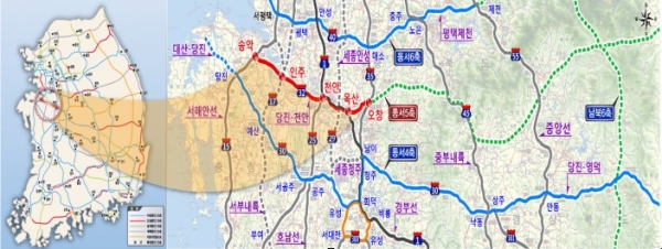충남 아산∼천안 고속도로 개통으로 주행시간이 17분 가량 줄어들 전망이다. 그래픽=연합뉴스